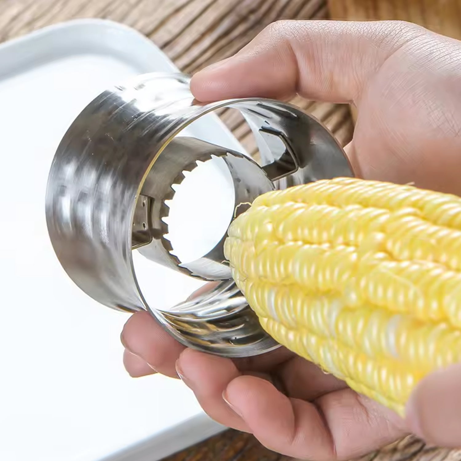 Corn Cutter Stainless Steel Stripping Kernels Remover (1 Pc) Corn Cutter Stainless Steel Stripping Kernels Remover (1 Pc)